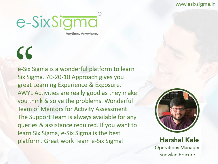 Feedback for e-Six Sigma